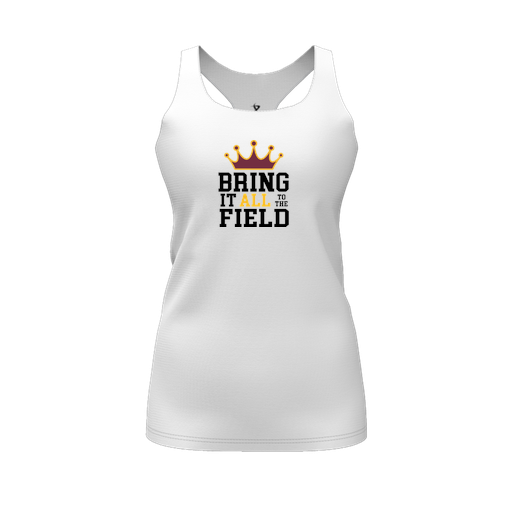 [FT0TRBWH-FYS-LOGO2] Decker Racerback Tank Top (Female Youth S, White, Logo 2)