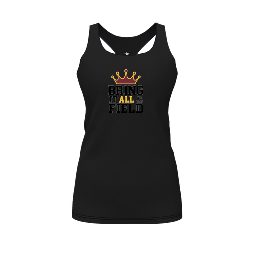 [FT0TRBBK-FYS-LOGO2] Decker Racerback Tank Top (Female Youth S, Black, Logo 2)