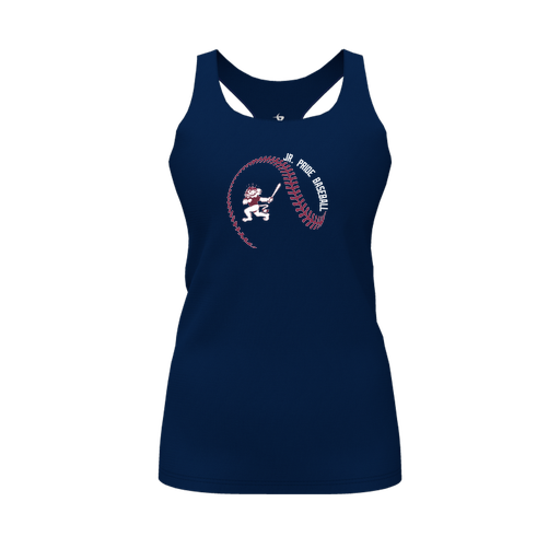 [CUS-DFW-RCBK-PER-NVY-FYS-LOGO1] Racerback Tank Top (Female Youth S, Navy, Logo 1)