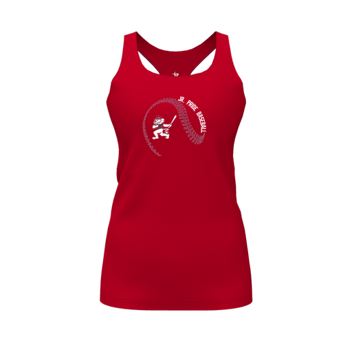 [FT0TRBRD-FYS-LOGO1] Decker Racerback Tank Top (Female Youth S, Red, Logo 1)