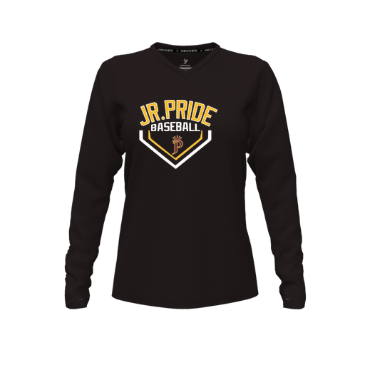 [FTLVCFBK-FYXS-LOGO3] Comfort T-Shirt (Female Youth XS, Black, V Neck, Logo 3, Long Sleeve)