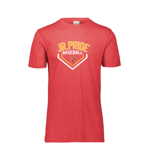 [FTSCUBRD-YS-LOGO3] Decker Youth Tri-Blend T-Shirt - Short Sleeve (Youth S, Red, Logo 3)