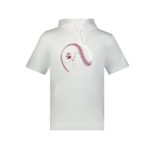 [6871.005.S-LOGO1] Men's Dri Fit Short Sleeve Hoodie (Adult S, White, Logo 1)