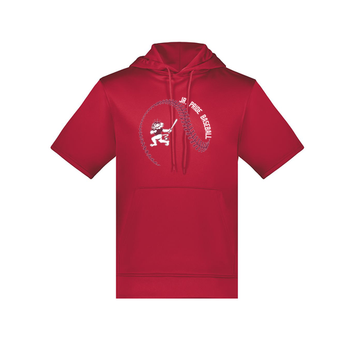 [6871.083.S-LOGO1] Men's Dri Fit Short Sleeve Hoodie (Adult S, Red, Logo 1)