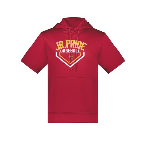 [6871.083.S-LOGO3] Men's Dri Fit Short Sleeve Hoodie (Adult S, Red, Logo 3)