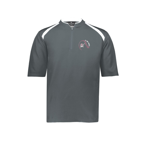 [229581-AS-GRY-LOGO1] Men's Dugout Short Sleeve Pullover (Adult S, Gray, Logo 1)