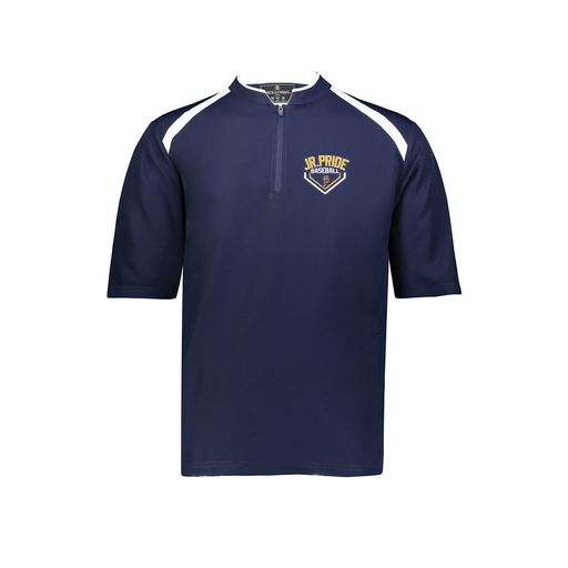 [229681-YS-NVY-LOGO3] Youth Dugout Short Sleeve Pullover (Youth S, Navy, Logo 3)