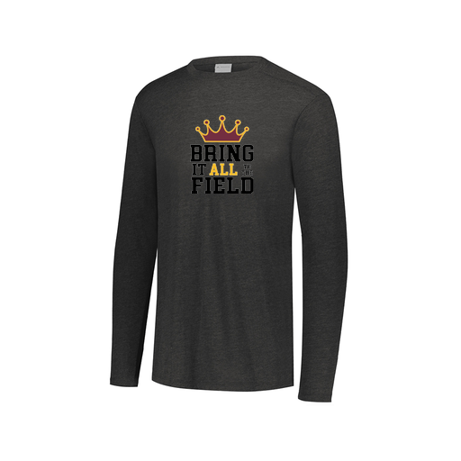 [FTLCUBBK-AXS-LOGO2] Decker Men's Tri-Blend T-Shirt - Long Sleeve (Adult XS, Black, Logo 2)