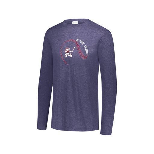 [FTLCUBNV-AXS-LOGO1] Decker Men's Tri-Blend T-Shirt - Long Sleeve (Adult XS, Navy, Logo 1)