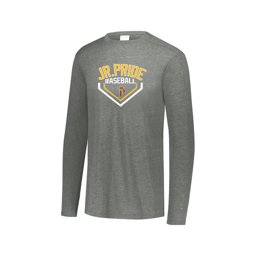 [FTLCUBGY-AXS-LOGO3] Decker Men's Tri-Blend T-Shirt - Long Sleeve (Adult XS, Gray, Logo 3)
