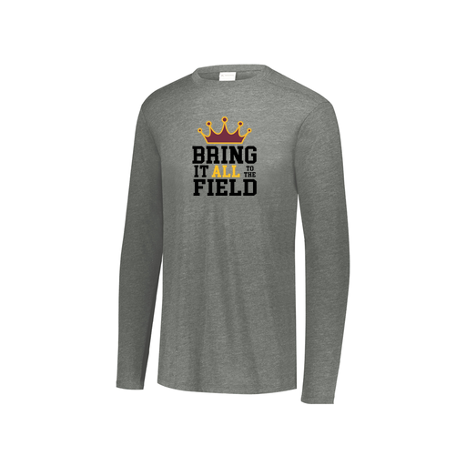 [FTLCUBGY-YS-LOGO2] Decker Youth Tri-Blend T-Shirt - Long Sleeve (Youth S, Gray, Logo 2)