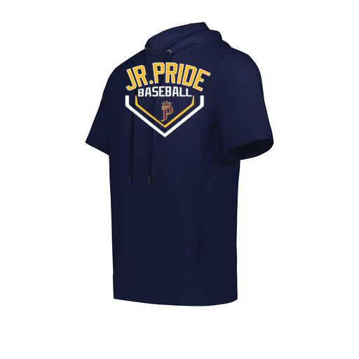 [222605.065.S-LOGO3] YOUTH VENTURA SOFT KNIT SHORT SLEEVE HOODIE (Youth S, Navy, Logo 3)