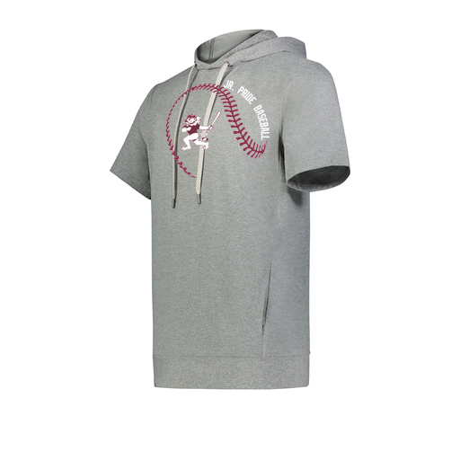 [222605-SIL-YS-LOGO1] YOUTH VENTURA SOFT KNIT SHORT SLEEVE HOODIE (Youth S, Silver, Logo 1)