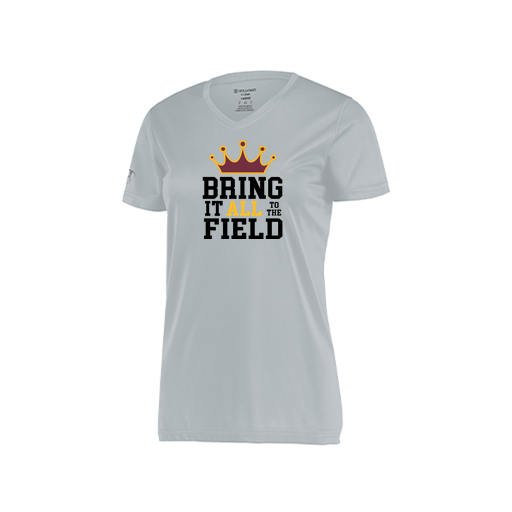 [222820.099.S-LOGO2] Ladies Movement Dri Fit Shirt (Female Adult S, Silver, Logo 2)