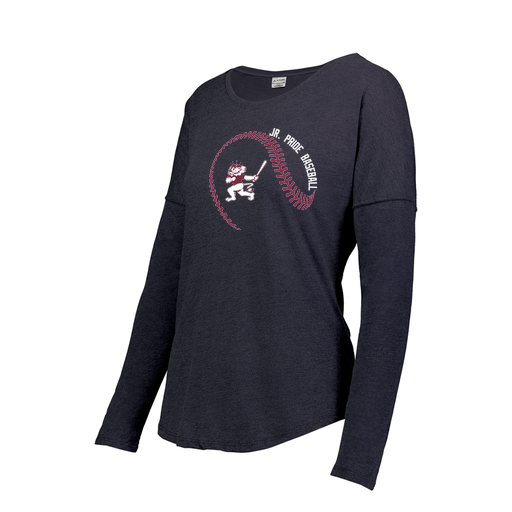 [FTLCUBNV-FAS-LOGO1] Decker Women's Tri-Blend T-Shirt - Long Sleeve (Female Adult S, Navy, Logo 1)