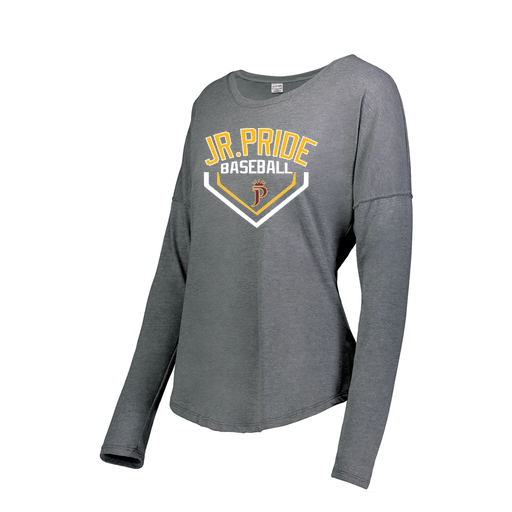 [3077.013.S-LOGO3] Ladies LS Ultra-blend T-Shirt (Female Adult S, Gray, Logo 3)